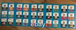 2012 Royal Mint / Mail Olympic 50p Fifty Pence Full Set 30 Coins / Stamps BUNC