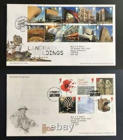 2017 GB Collection of 17 Typed Address Royal Mail FDC's All Tallents House