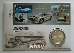 2020 Royal Mail / Mint James Bond Q Branch One Ounce Silver Proof coin cover UK