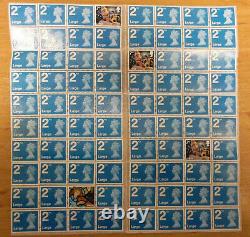 499 x ROYAL MAIL 2ND SECOND CLASS LARGE LETTER STAMPS UNFRANKED ON PAPER NO GUM