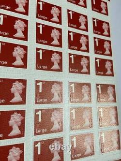 500 1st Class Red Large Letter Royal Mail Stamps Self Adhesive Peel & Stick New