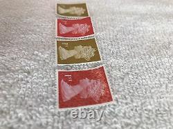 500 Mixed 1st Class Unfranked Postage Stamps Off Paper No Gum Security FV £325