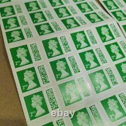 500 PCS (10 sachets) 50 x 2nd Class Royal Mail Security BARCODED Stamps