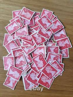 500 Royal Mail 1st Class Red Stamps Off Paper No Gum Unfranked Genuine Quality