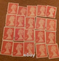 500 Unfranked GB 1st Class Security Red Stamp Off Paper Used