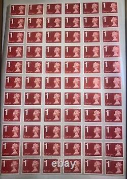500 X 1st Class Large Letter Royal Mail Unfranked Stamps Self Adhesive