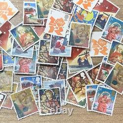 500 x 1st Class GB Unfranked Christmas Xmas Stamps Off Paper £325 Saving