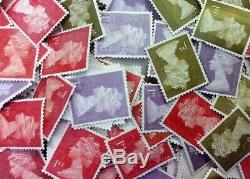 500 x 1st Class Royal Mail Stamps Unfranked, No Gum, Off Paper Face value £335