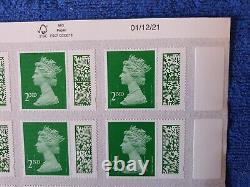 500 x 2ND SECOND CLASS BRAND NEW BARCODED ROYAL MAIL SWAP-OUT STAMPS UNFRANKED