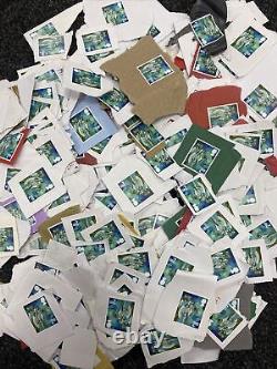 500 x Royal Mail 2021 Xmas 2nd Class Unfranked Used Postage Stamps FV £340