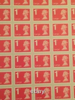 500 x Security Type Large Letter 1st Class Stamps self adhesive 1st post