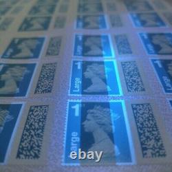 500pcs (10Sheet of 50) 1st Class Royal Mail Large Letter Stamps First10x50=500