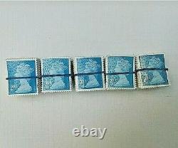 500x 2nd Class Unfranked Stamps Second EXCELLENT QUALITY no gum stamp blue SALE
