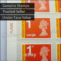 50 1st Class Large Signed For Stamps GENUINE Serial Numbers on Sheets Stamp GB