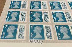 50 Royal Mail 1st First Class Large Letter Stamps New Barcoded Genuine