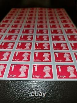 50 X 1st Class Large Letter Stamps Unfranked Off Paper With Gum Self Adhesive