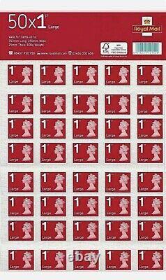 50 x 20 First class Royal mail large letter stamps First class Stamps (20Sheets)