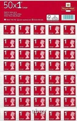 50 x 5 1st class Royal mail large letter stamps First class UK postage brand new