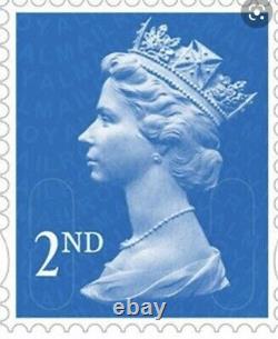 50x4 (200) Royal Mail 2nd Class Large Letter Stamps Second Class BRAND NEW