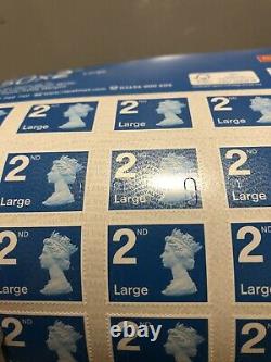 50x4 (200) Royal Mail 2nd Class Large Letter Stamps Second Class BRAND NEW