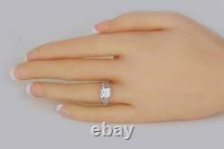 ANTIQUE OLD CUT DIAMOND SOLITAIRE RING Platinum Vintage Engagement Ring 24h post