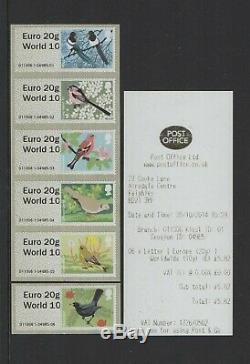 BIRDS 2 WINCOR SET of 6 DUAL VALUE ww10g/EURO 20g RARE ONLY 13 KNOWN Post Go L10