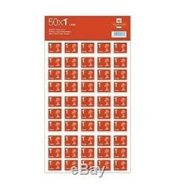 Brand new 50x4 (200) Royal mail Large Letter 1st Class Stamps