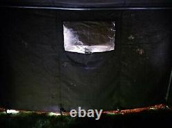 British Army Surplus 9x9 Command Post Canvas Tent, camouflage, painted, good