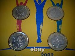 Commonwealth Games (5v) 2002 Royal Mail Mint FDC 4 x £2 coins Manchester H/S Ltd