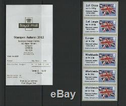 ERROR! FLAG INDENT TEXT DIAMOND JUBILEE STAMPEX B2 COLLECTOR STRIP Post Go RARE