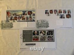 Excellent 2018 GB Collection of 25 Royal Mail FDCs with SHS and typed addresses