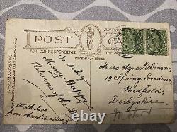 Extremely Rare Stamp Half Penny King GEORGE V stamped Royal Mail Postcard 1921