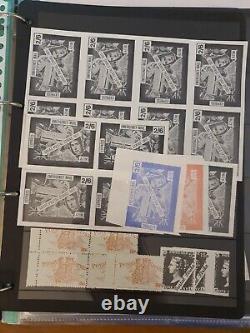 Folder Containing A Large Collection Of 1971 Postal Strike Post Stamps