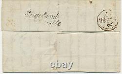 GB 1826 MISSENT Ship Post cover, hw. Via Holland from LONDON to GERA, SAXONY