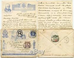 GB 1890 Jubilee Registered Australia Message Exhibition Stationery Penny Post