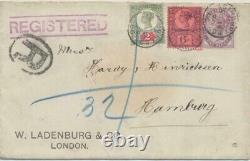 GB 1895 QV 1d Lilac and Jubilee 2d + 6d Rare 9d Posting Rate LOTHBURY B. O / E. C