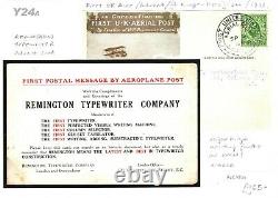 GB 1911 First UK Air Mail Postcard REMINGTON TYPEWRITER ADVERT samwellsY24a