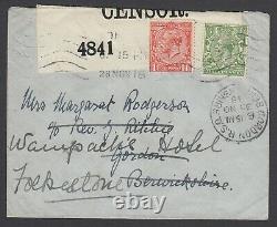 GB 1918 WWI Thomas Cook Undercover Forwarded Mail, with Perfins