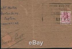 GB 1925 WEMBLEY First Day Exhibition 9th May PARCEL POST samwells-coversK207