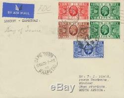 GB 1935 25th anniversary of King George V cpl. On superb Air Mail FDC EXPERTIZED