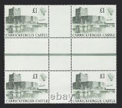 GB 1988 Castle Definitives £1 £1.50 £2 & £5 Cross Gutter Blocks of 4 Mint MNH