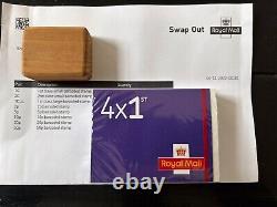 GB 1st Class Barcode Genuine (Swap Out) Stamps 50X4 Stamp Booklets = 200 FV £270