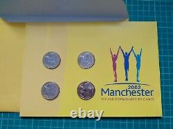 GB 2002 Commonwealth Games 4 x £2 Coin Royal Mail Mint Numismatic PNC FDC