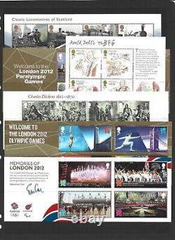 GB 2012 Commemorative Stamp Year Set Unmounted Mint with 8 Mini Sheets
