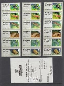 GB 2013 Post & Go Freshwater Ponds Collectors Set 36 Values Stampex Receipt #11