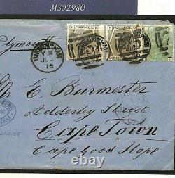 GB AFRICA MAIL SG. 150.147 Cover Birmingham PerCAPE PACKET PLYMOUTH COGH MS2980