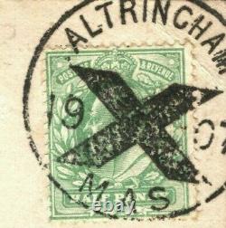 GB Card ADVANCE POSTED CHRISTMAS Mail 1907 RARE Altrincham XMAS Postmark L132