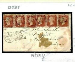 GB Cover JAMAICA MAIL 1859 Dundee 6d Rate Penny Reds PORT-MARIA samwellsD191
