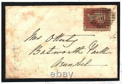 GB Cover LATE MAIL Extremely Rare Mark London 1856 samwells-covers L91a