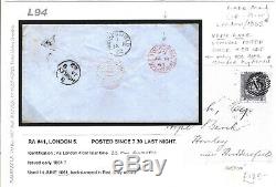 GB Cover LATE MAIL RARITY London POSTED SINCE 7.30 LAST NIGHT Red CDS 1862 L94